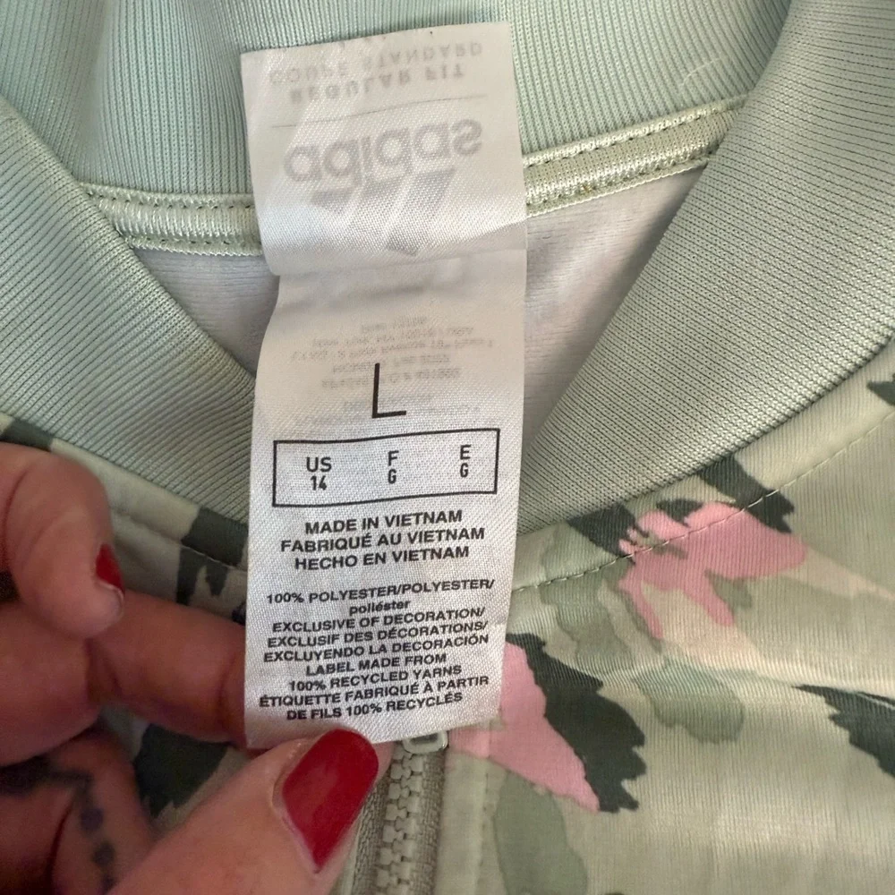 Adidas Mint Green and Soft Pink Jacket